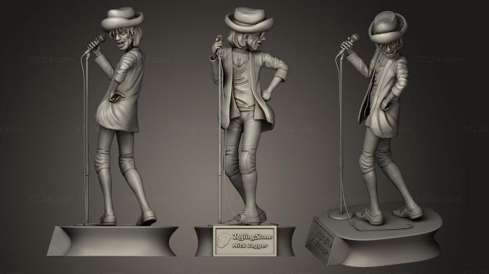 Statues of famous people (MICK JAGGER, STKC_0083) 3D models for cnc